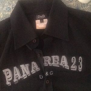 D&G Dolce Gabbana black button down